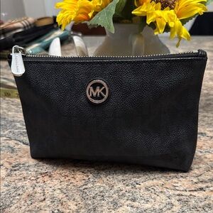 Michael Kors Black Textured Pouch